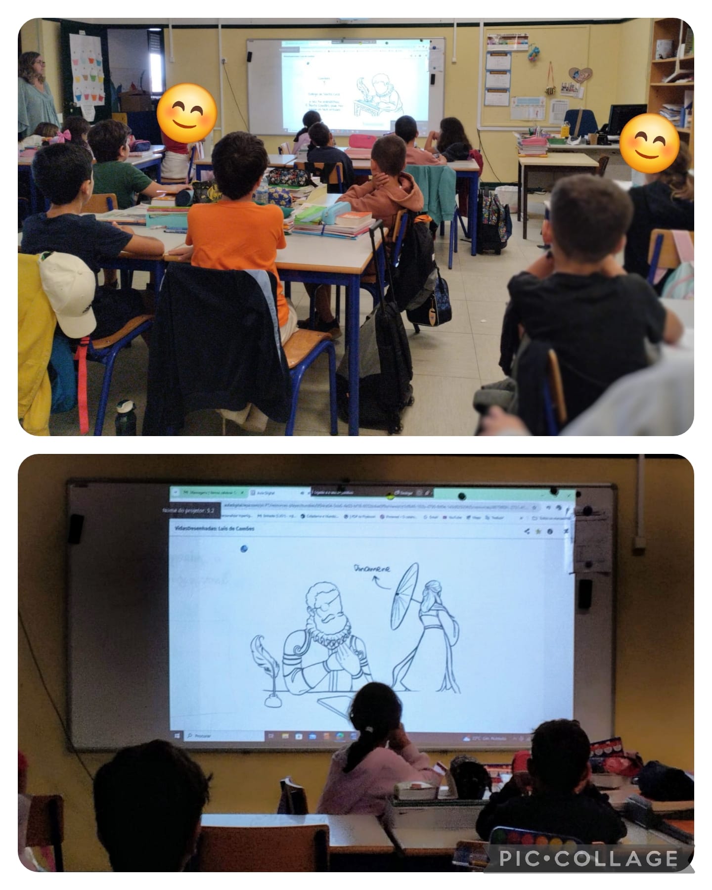 Alunos a participar em atividade