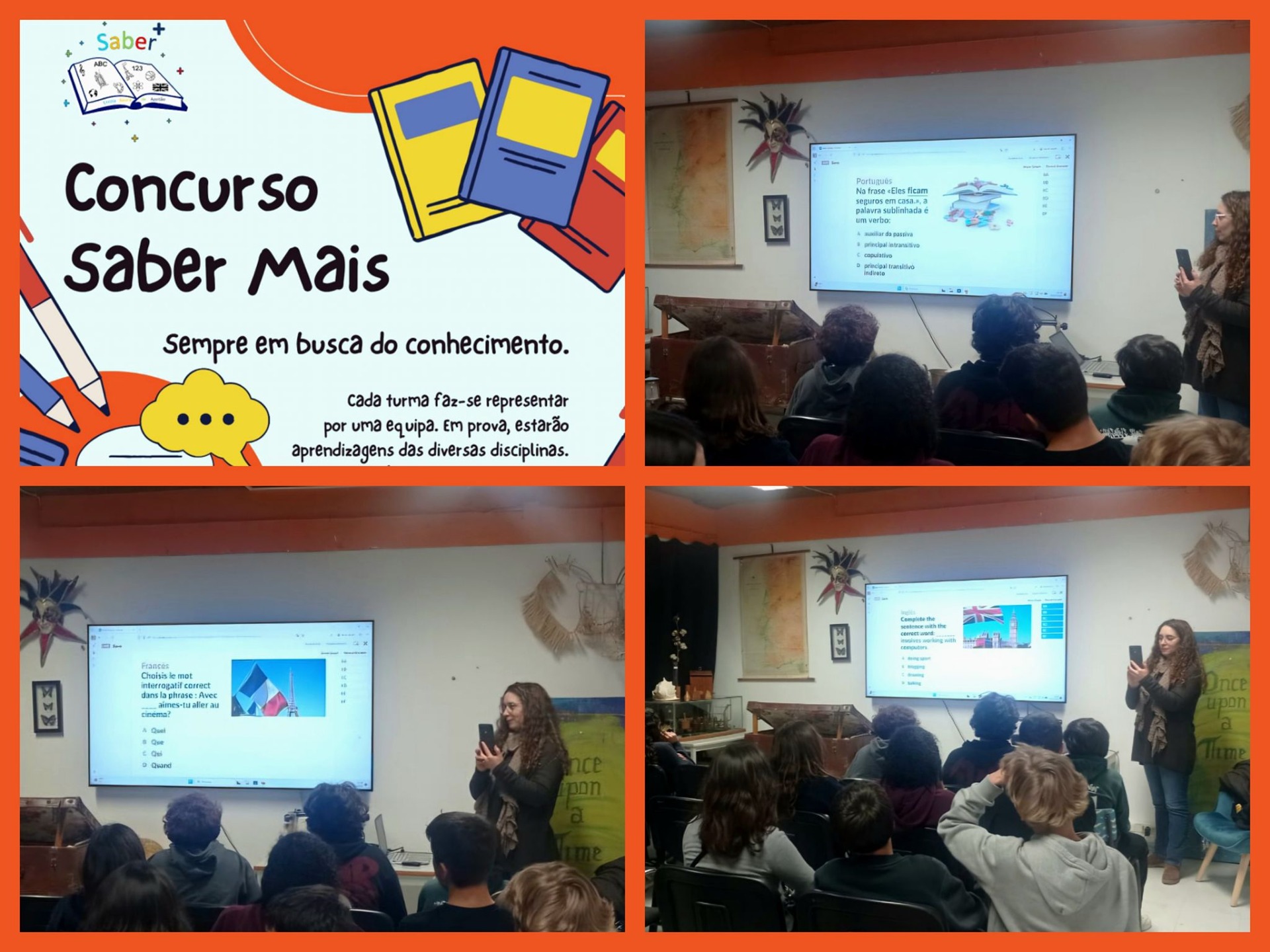 Alunos a participar em atividade