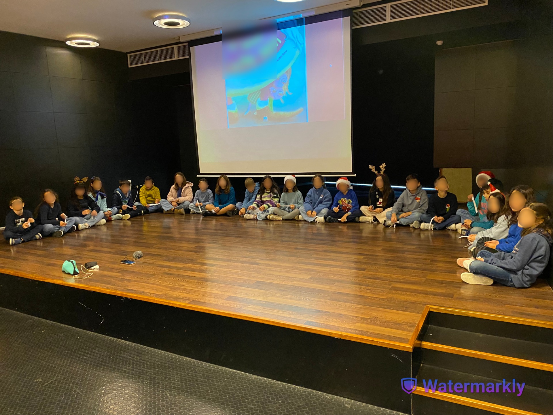 Alunos a participar em atividade