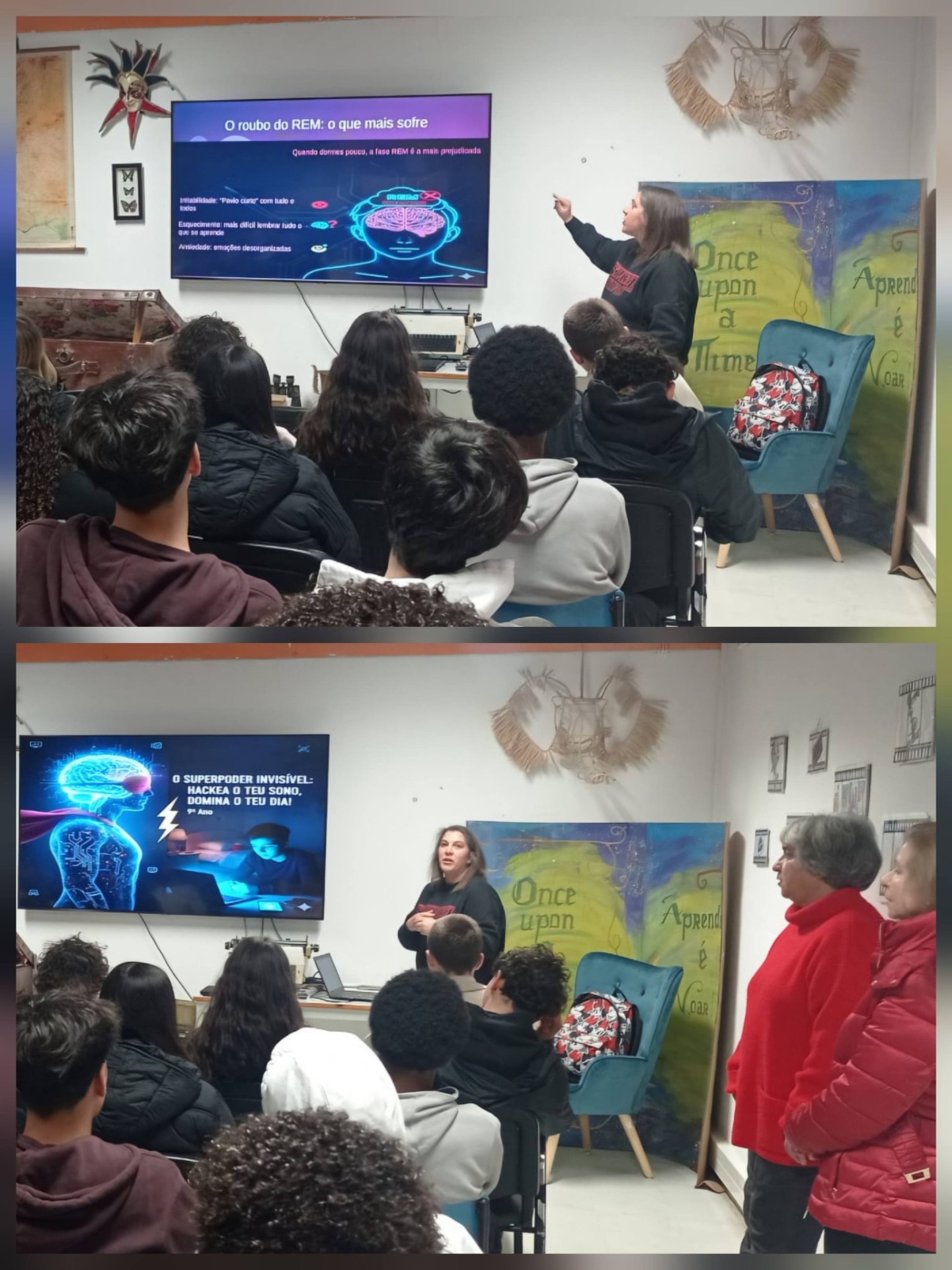 Alunos a participar em atividade