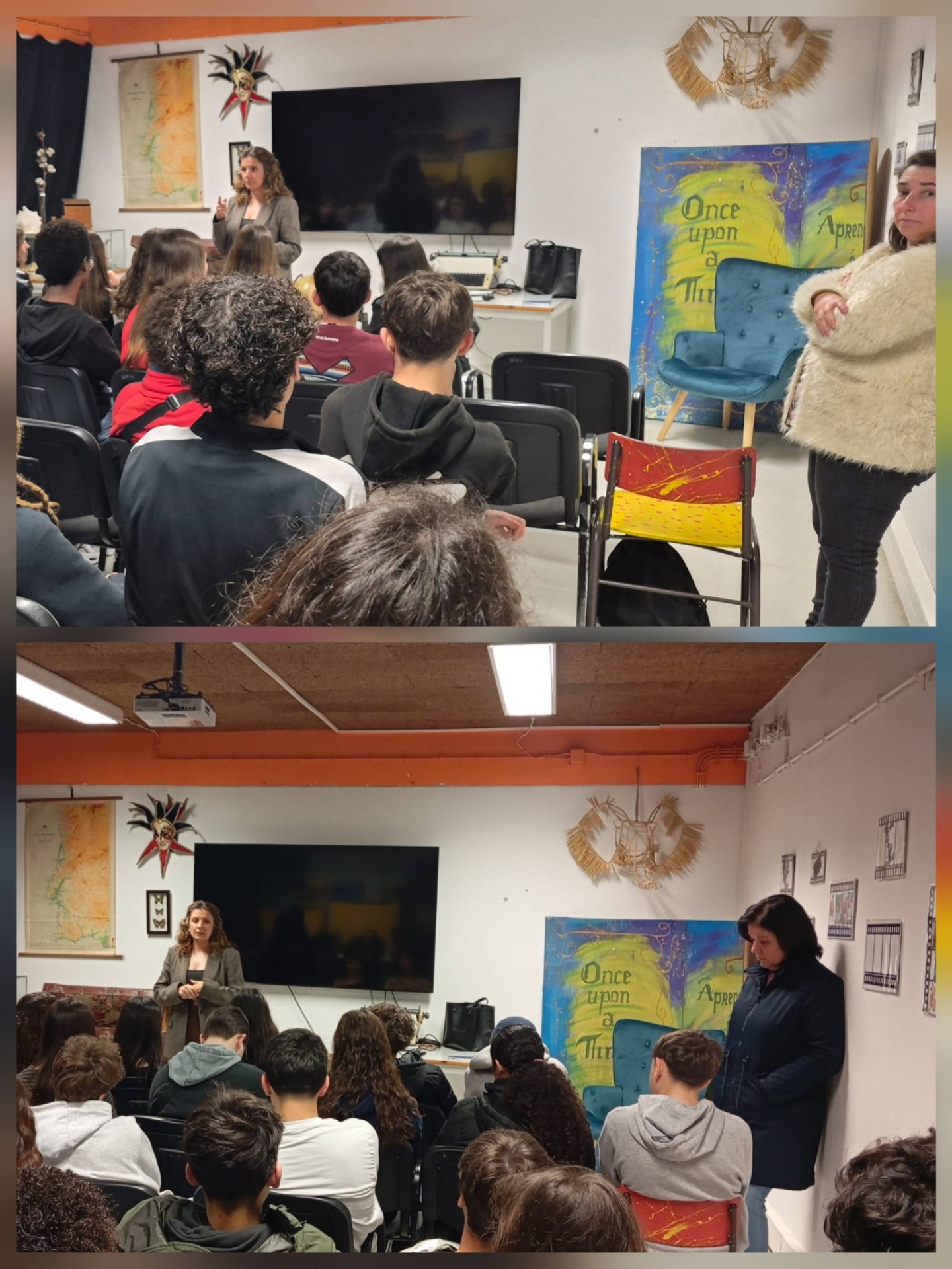 Alunos a participar em atividade